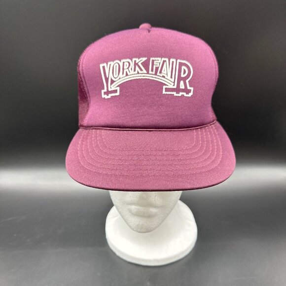 Vintage Trucker Hat Baseball Cap Foam Front Snapback York Fair Pennsylvania 90s - Picture 2 of 8